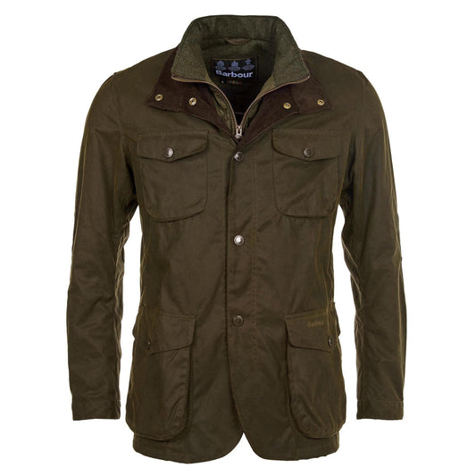 Barbour Ogston Olive Green Wax Jacket