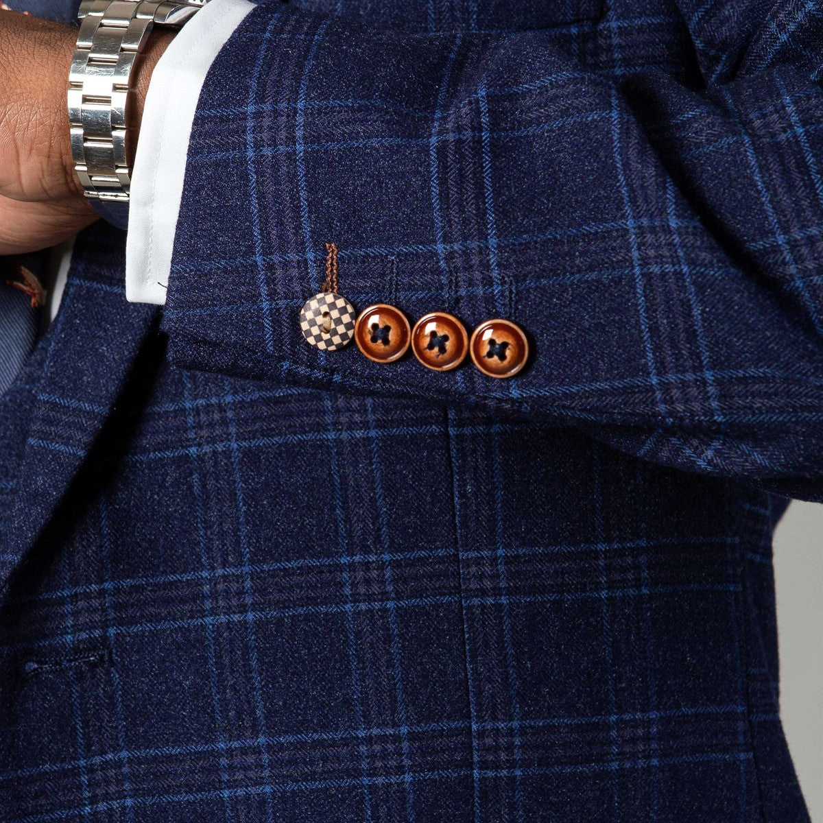 Marc Darcy Chigwell Navy Tweed Jacket