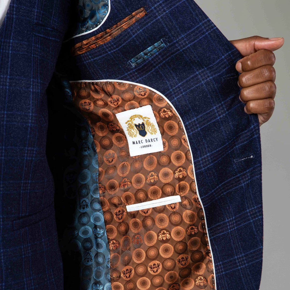 Marc Darcy Chigwell Navy Tweed Jacket