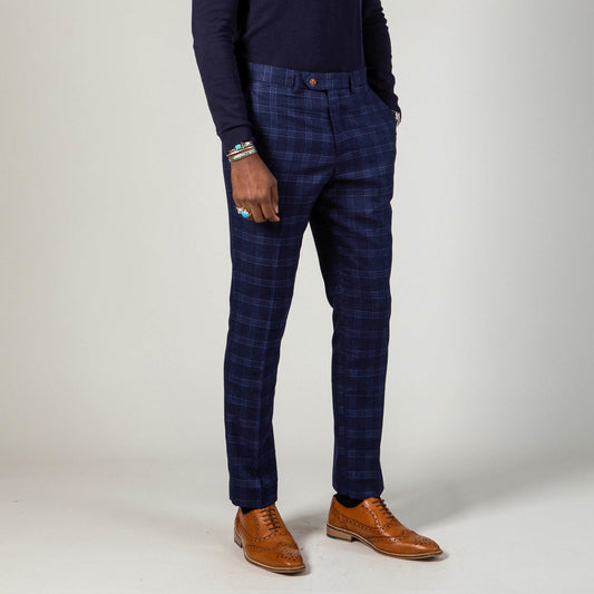 Marc Darcy Chigwell Navy Tweed Trouser