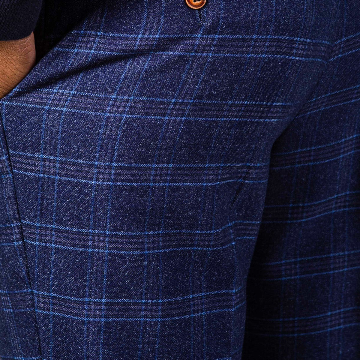 Marc Darcy Chigwell Navy Tweed Trouser
