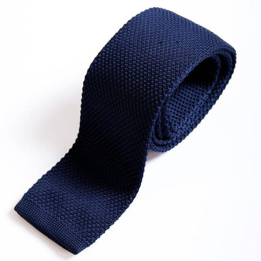 Marc Darcy Navy Knitted Tie