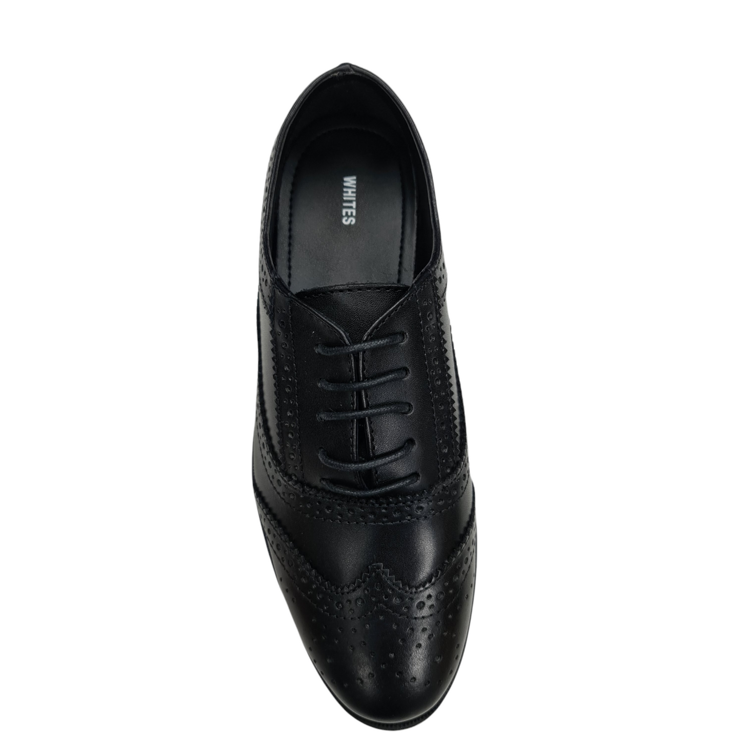 Girls Whites 5510 Black School Shoe