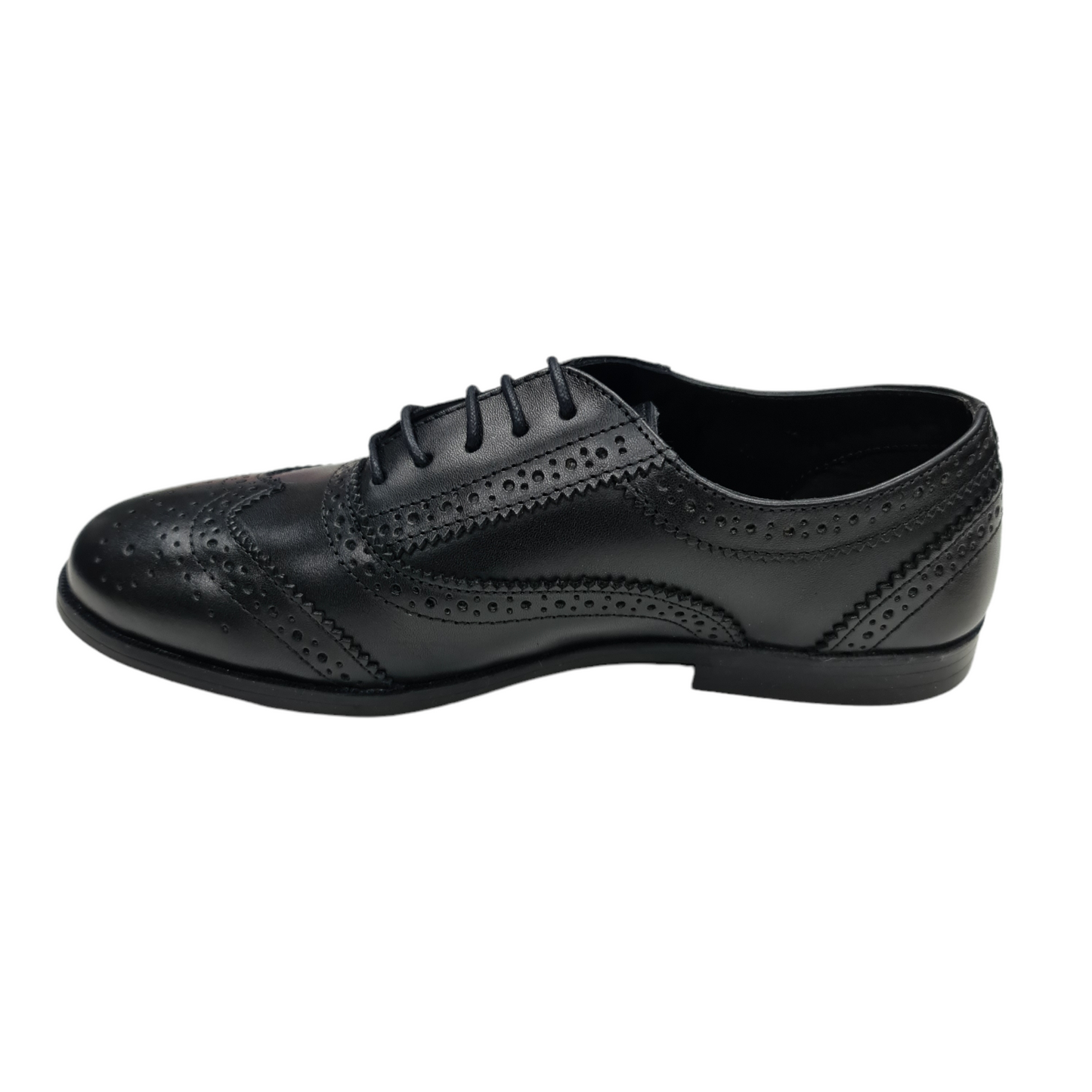 Girls Whites 5510 Black School Shoe