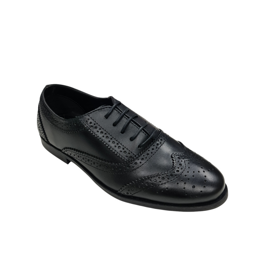 Girls Whites 5510 Black School Shoe