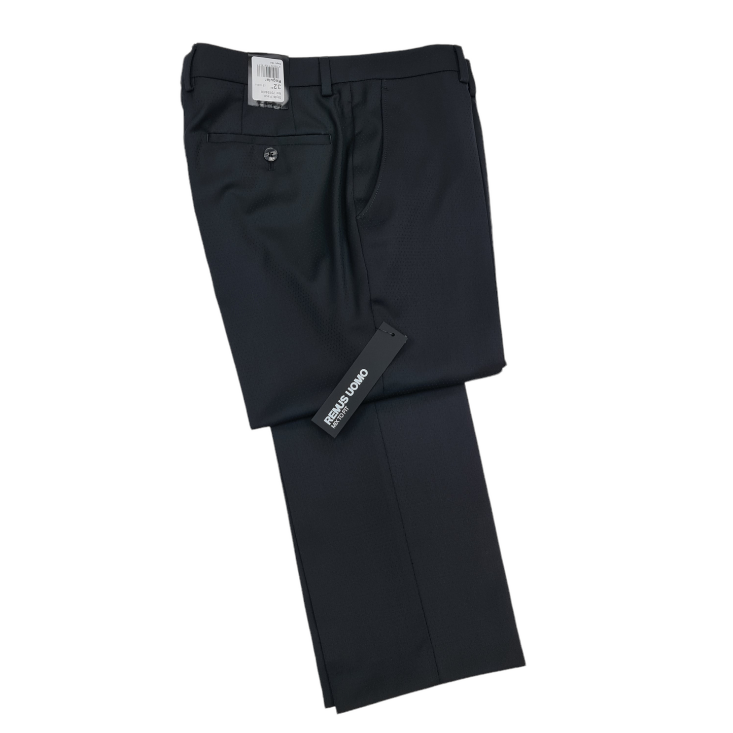 Remus Uomo 70755 00 Black Slim Tuxedo Trouser