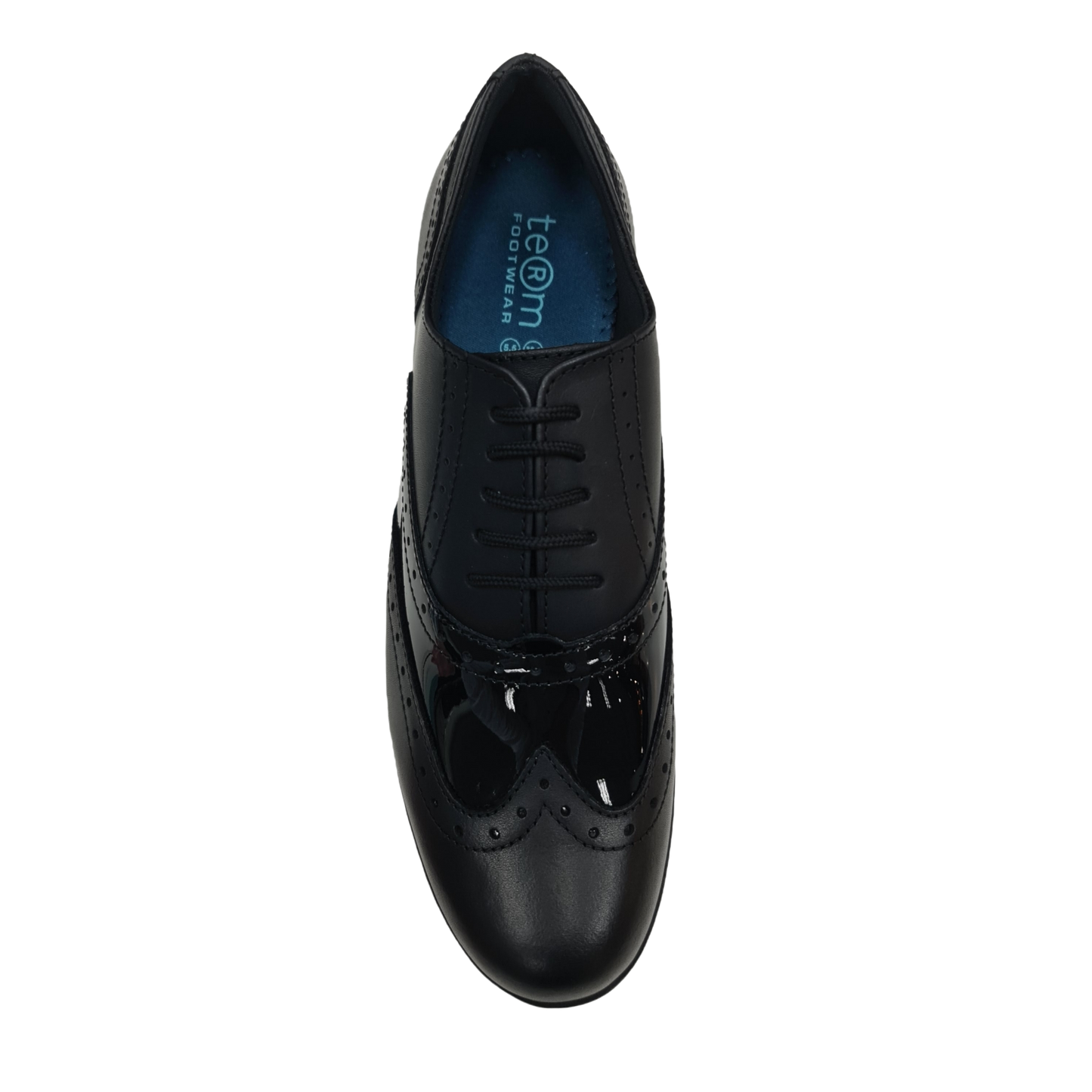 Girls Term Bella Black Patent Shoe