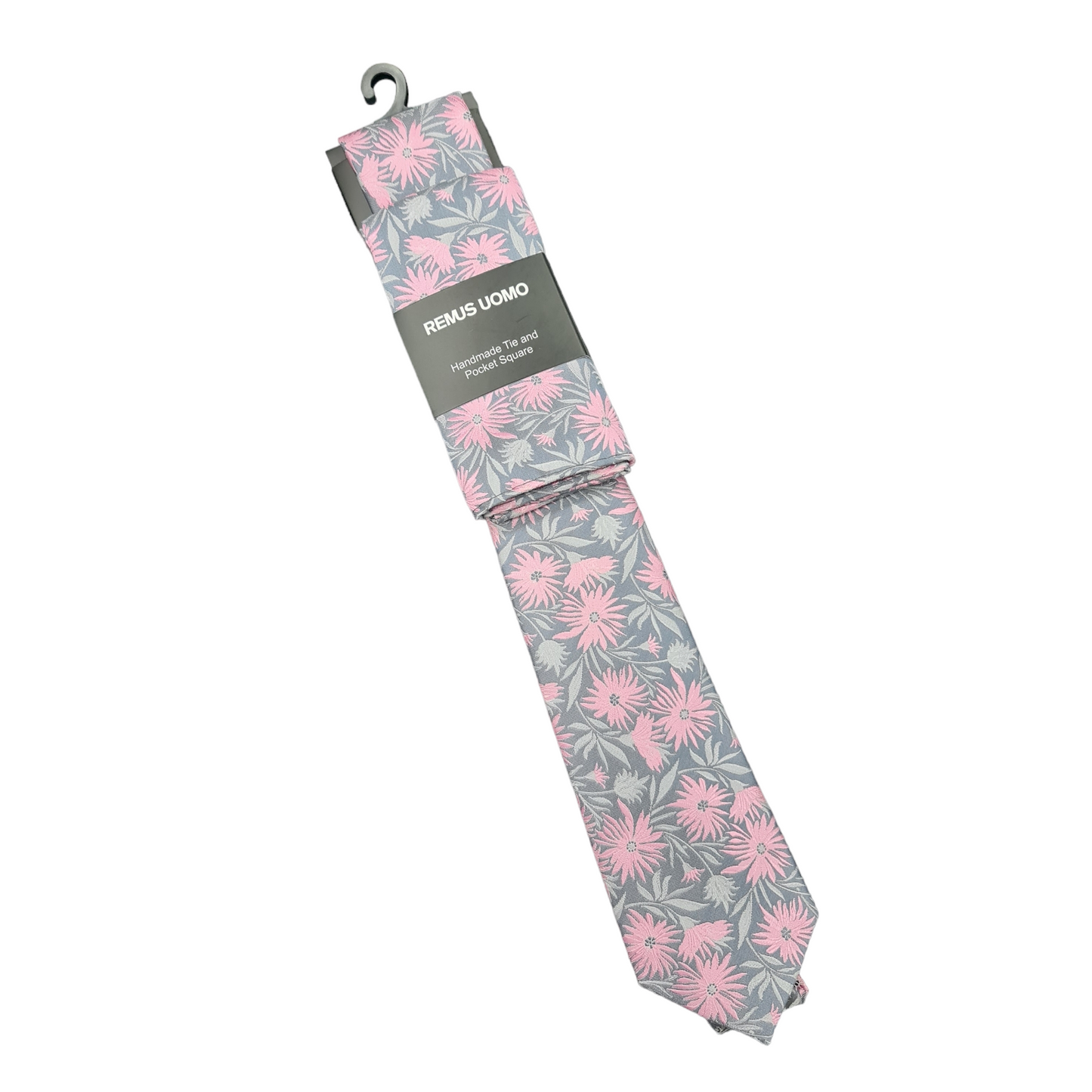 Remus Uomo TP4812 04 Grey Tie & Pocket Square Set