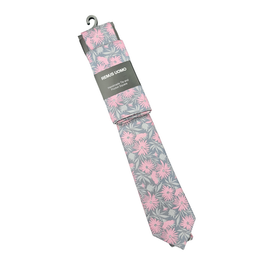 Remus Uomo TP4812 04 Grey Tie & Pocket Square Set