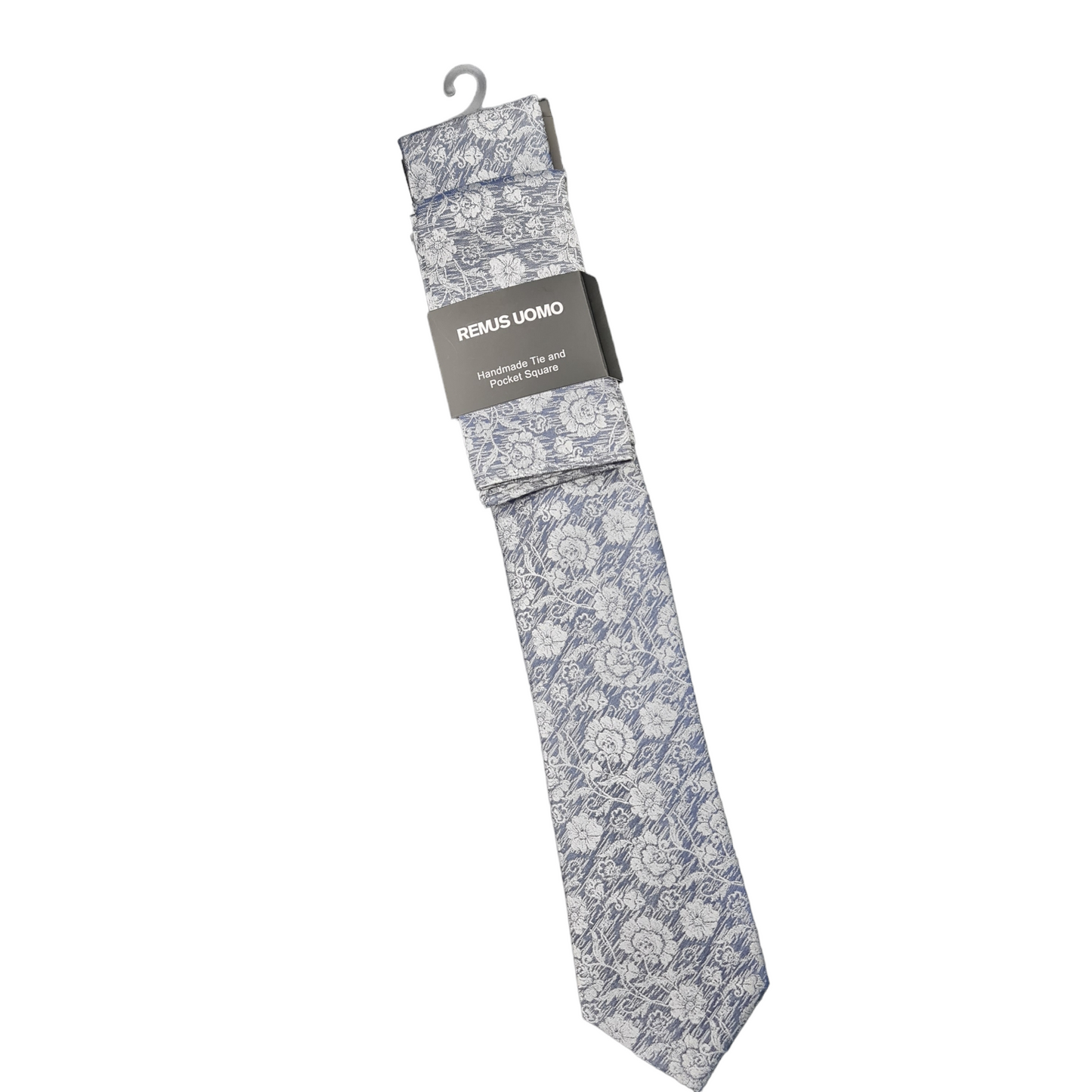 Remus Uomo TP6809 23 Blue Tie & Pocket Square Set