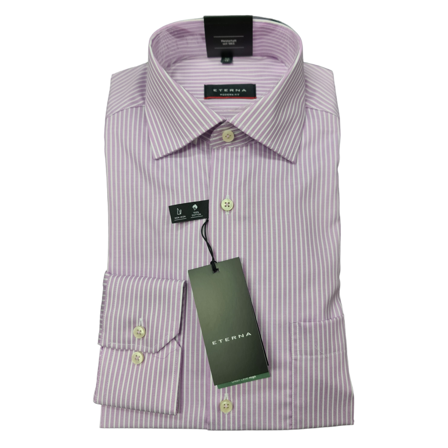 Eterna 8207 91 X169 Pink Stripe Modern Fit Dress Shirt