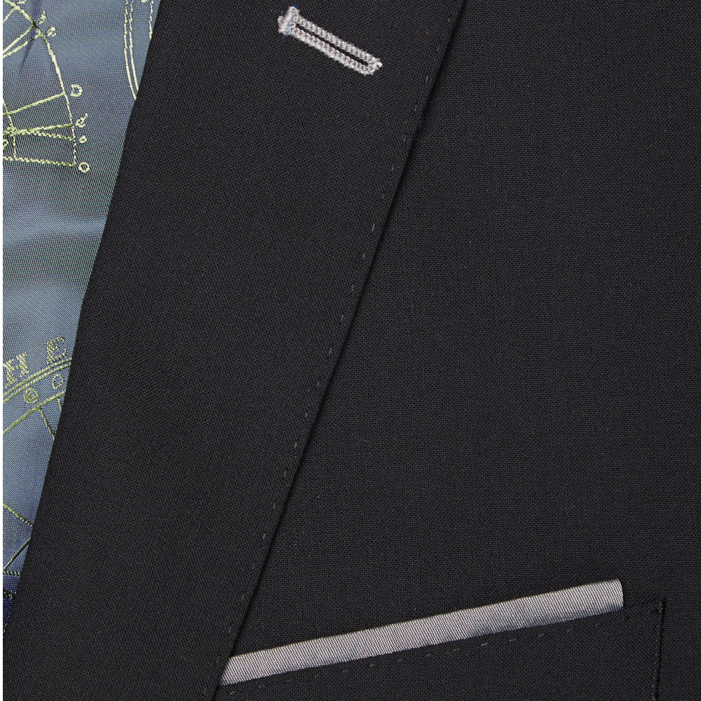 Remus Uomo 40820 00 Black Slim Suit Jacket