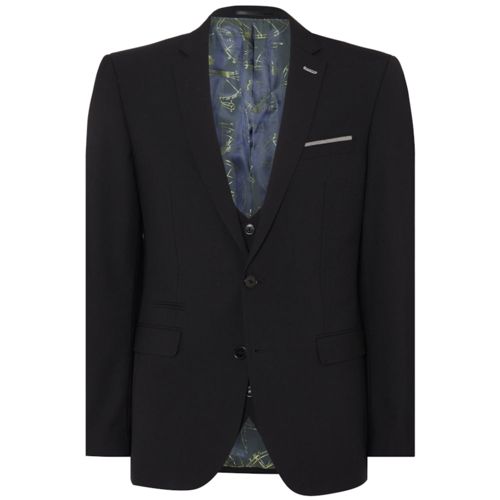 Remus Uomo 40820 00 Black Slim Suit Jacket
