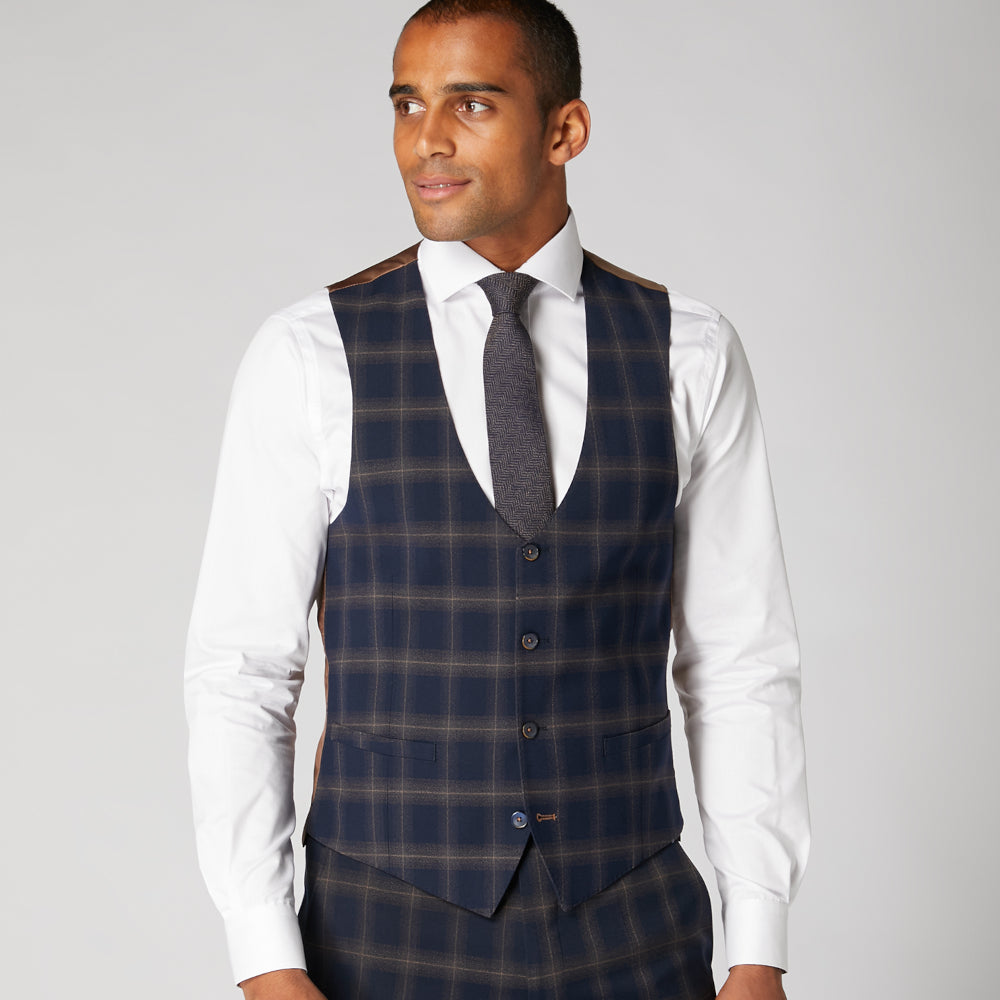 Remus Uomo 51654 78 Navy X-Slim Suit Waistcoat
