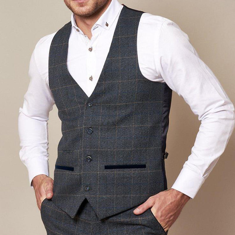 Marc Darcy Scott Blue Waistcoat