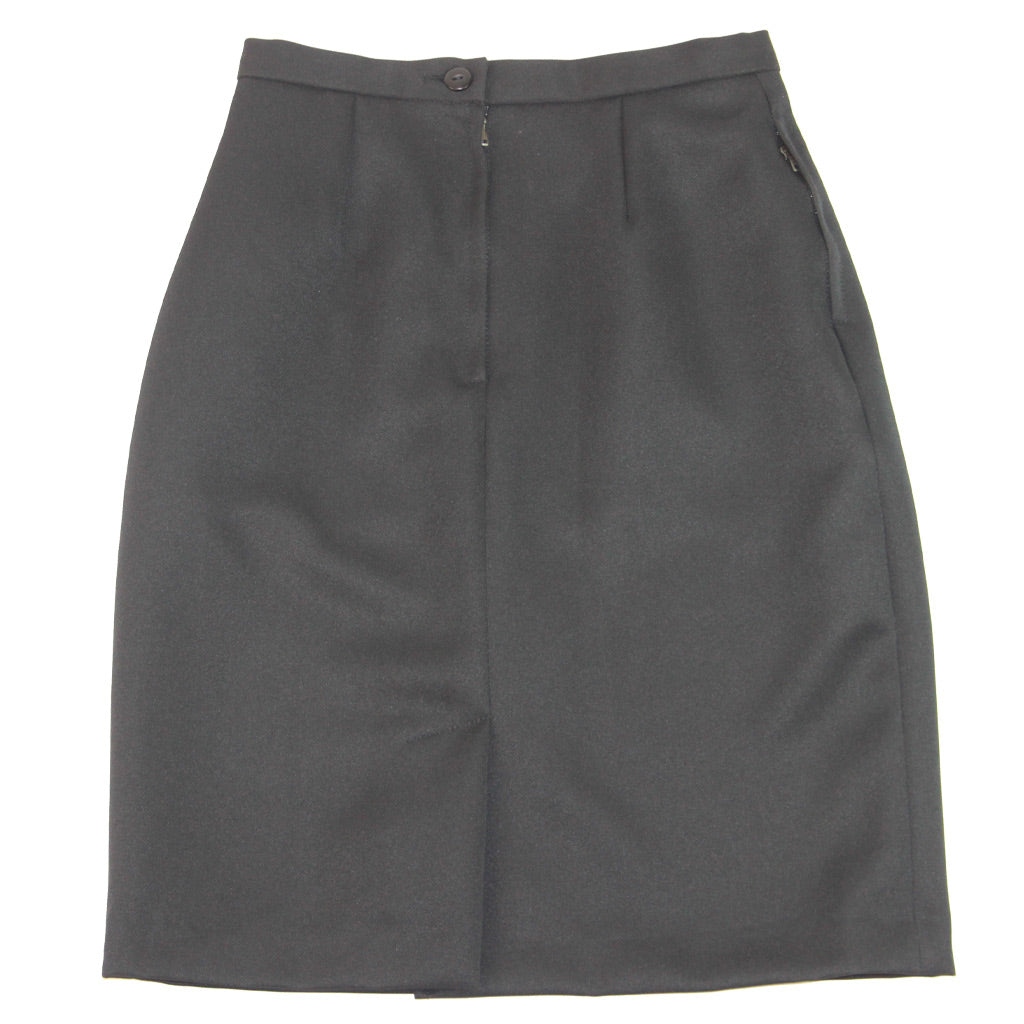 Wallace Black Straight Skirt Back Center Vent