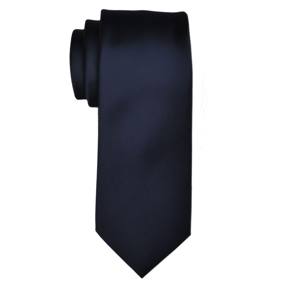 Satin Navy Tie 02