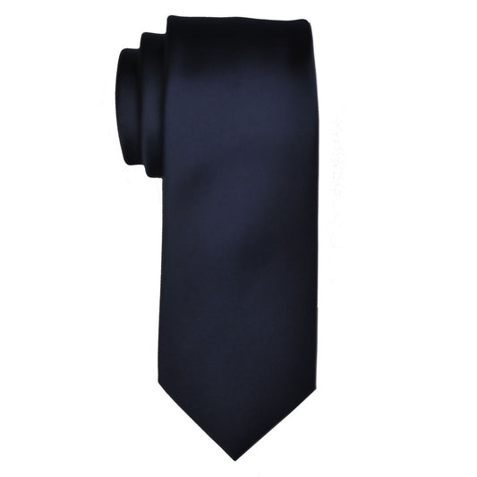 Satin Navy Tie 02