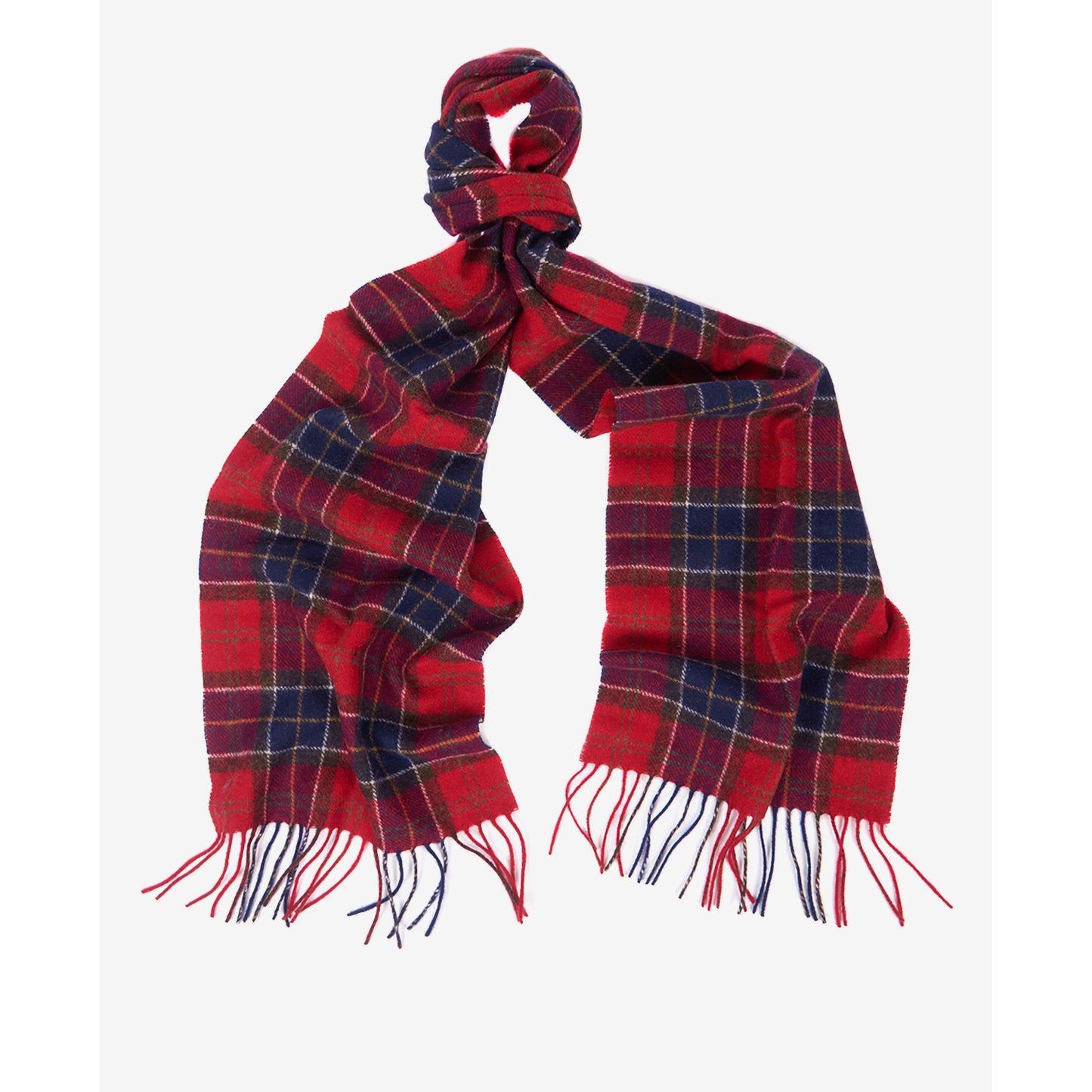 Barbour Tartan Lambswool Scarf Red