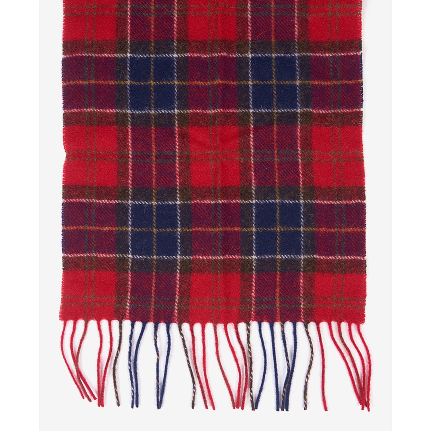 Barbour Tartan Lambswool Scarf Red