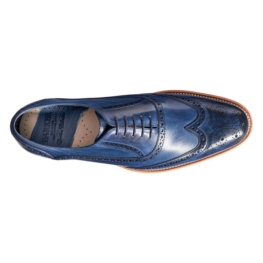 Barker Valiant Navy Handpainted Formal Shoes