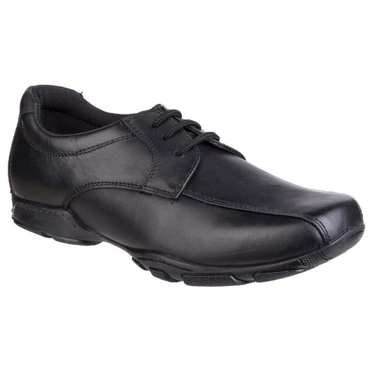 Boys Hush Puppies Vincente Black School Shoes