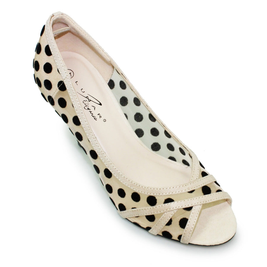 Lunar Bowen Beige Peep Toe Shoes