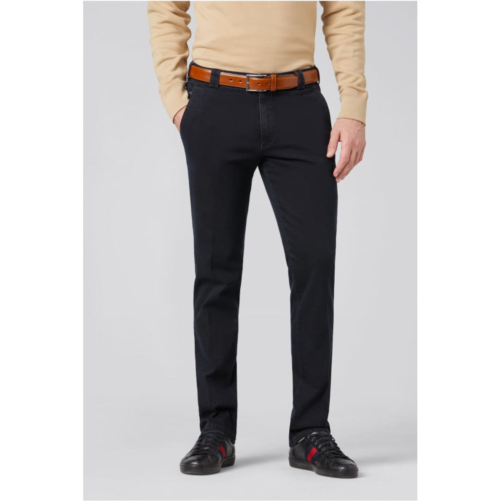 Meyer 629 19 Roma Blue Black Denim Stretch Jeans