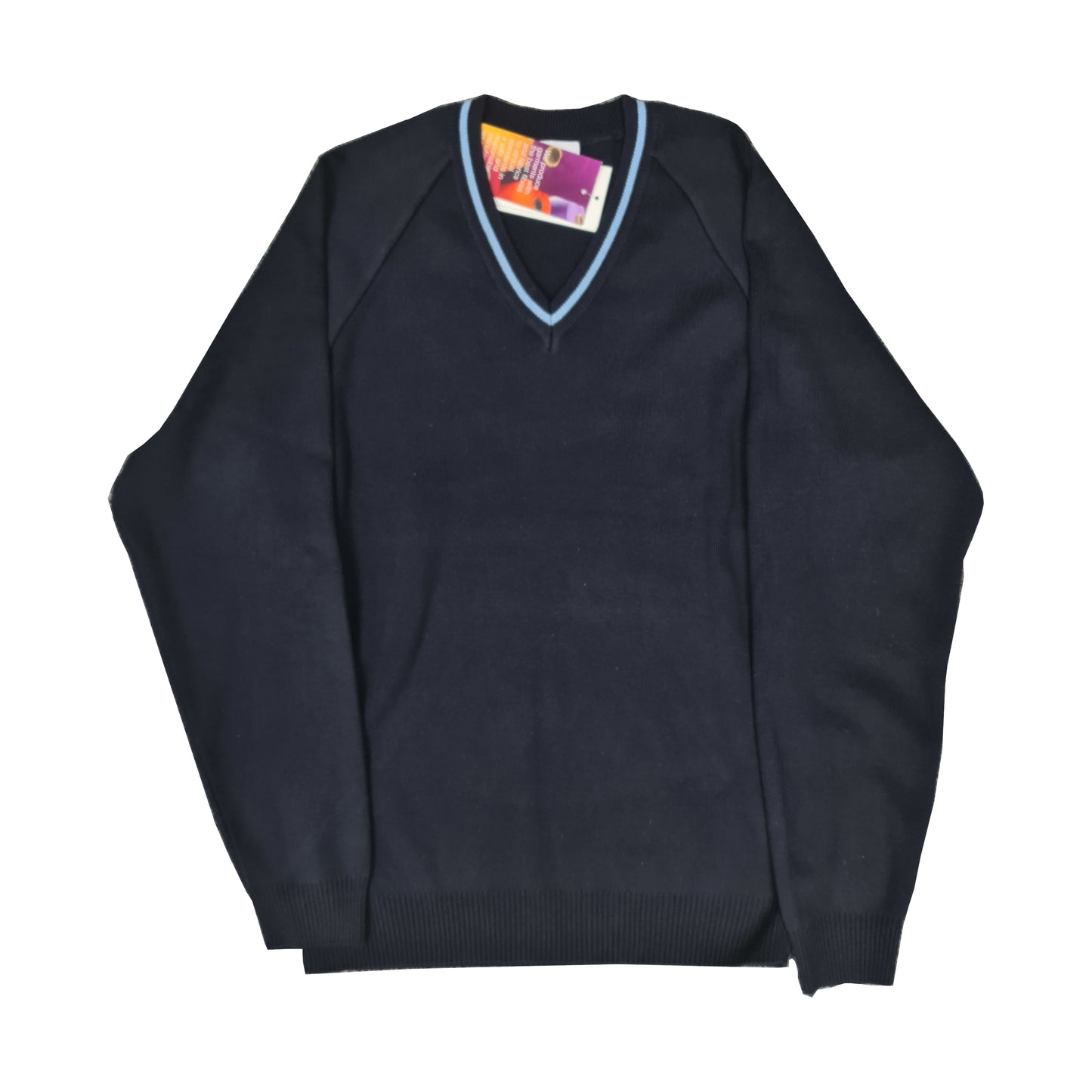 Navy School Jumper With Blue Band
