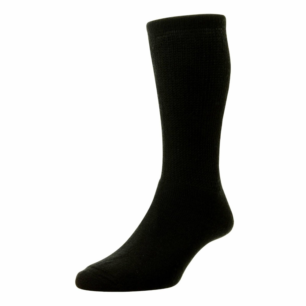 HJ Hall HJ1352 Diabetic Black Sock