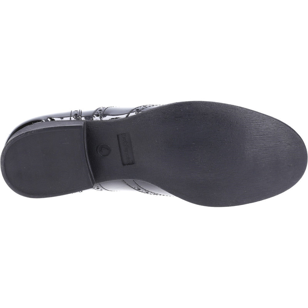 Hush Puppies Kada Patent Black School Shoes
