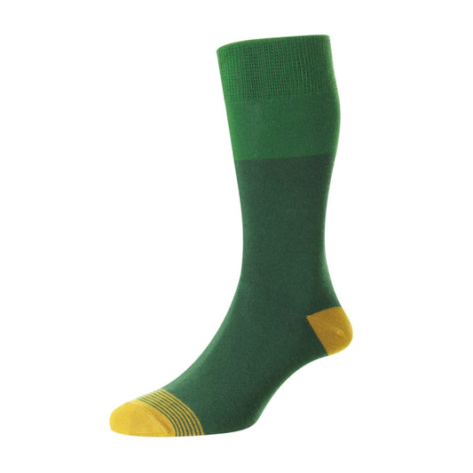 HJ Hall HJ642 Green Contrast Heel & Toe Comfort Top 6-11