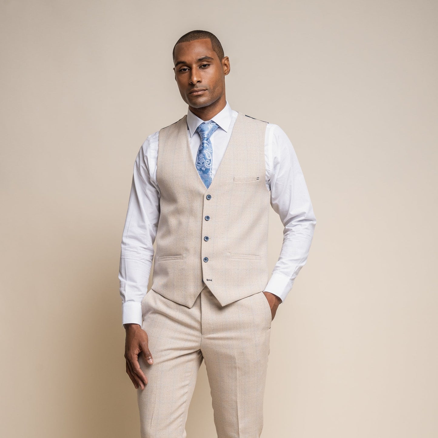 Cavani Caridi Beige Waistcoat