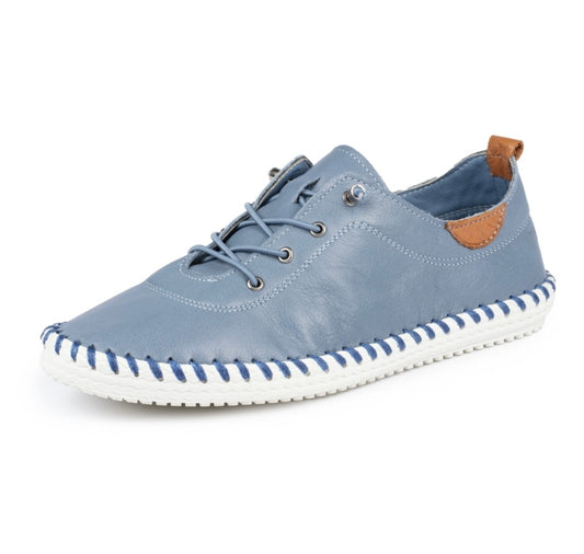 Lunar St Ives FLE030 Mid Blue Casual Shoes