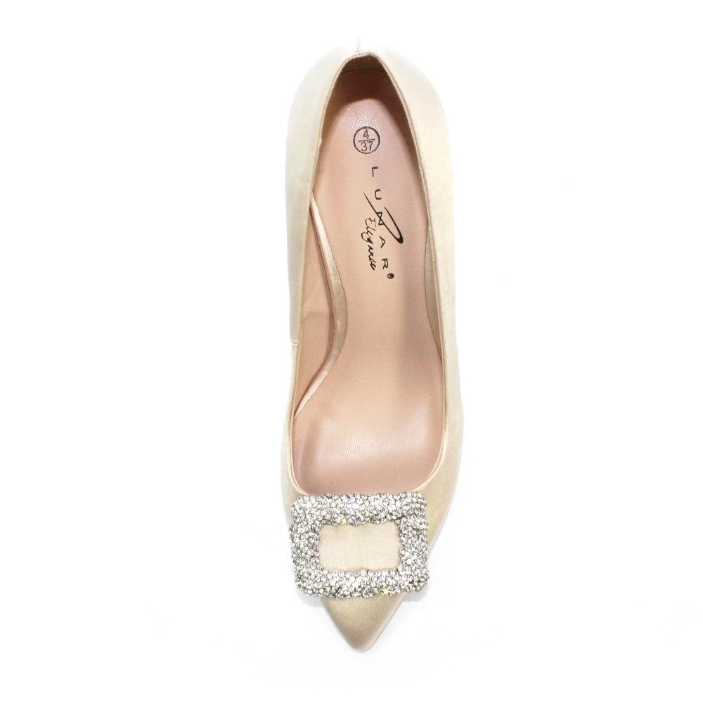 Lunar Lilac Beige High Heel Shoes