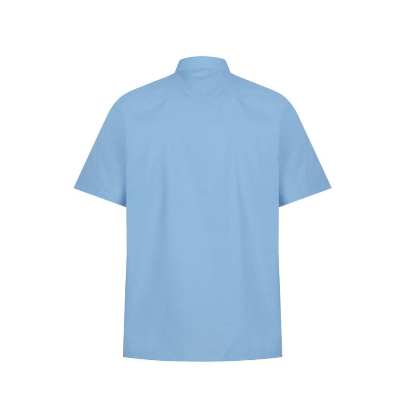 Trutex Blue Non Iron Boys Short Sleeve Shirt Twin Pack