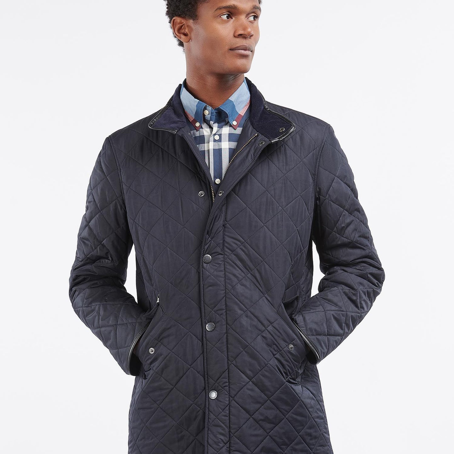 Barbour Long Powell Quilt Navy