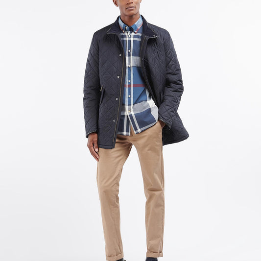 Barbour Long Powell Quilt Navy