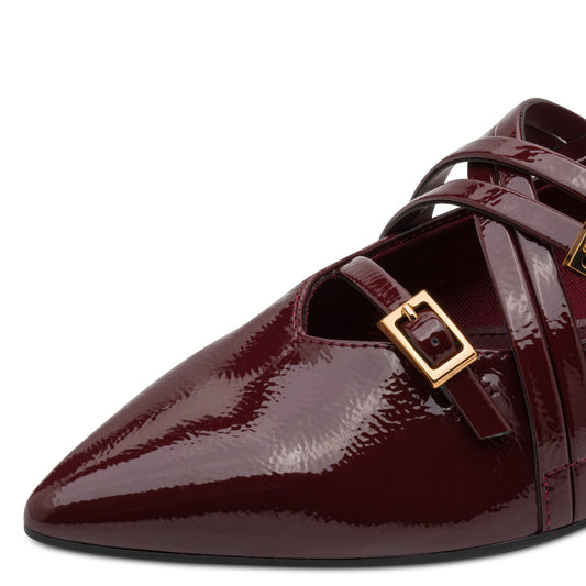 Tamaris 1-22160-45 568 Merlot Patent Ballerina