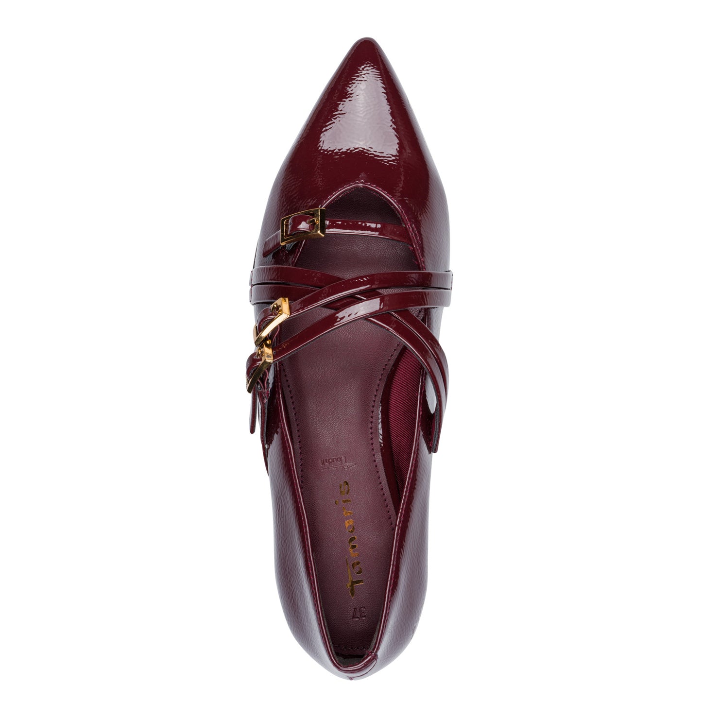 Tamaris 1-22160-45 568 Merlot Patent Ballerina
