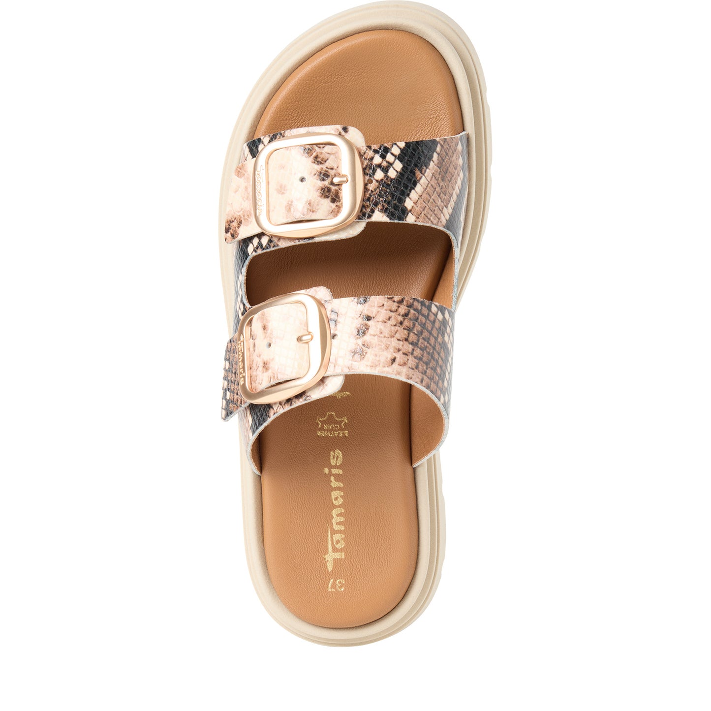 Tamaris 1-27239-42 483 Beige Snake Sandals