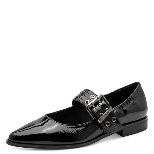 Marco Tozzi 2-22128-45 018 Black Patent Ballerina