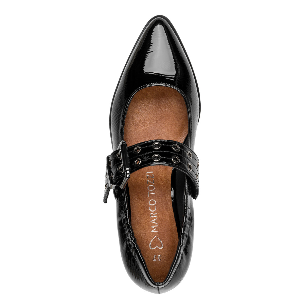 Marco Tozzi 2-22128-45 018 Black Patent Ballerina