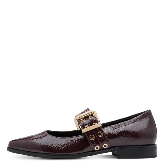 Marco Tozzi 2-22128-45 511 Bordeaux Patent Ballerina