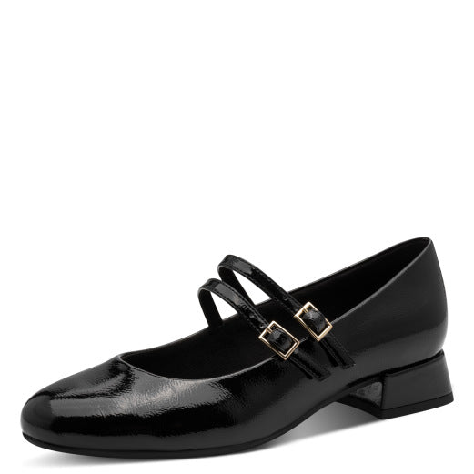 Marco Tozzi 2-22209-44 018 Black Patent Court Shoes
