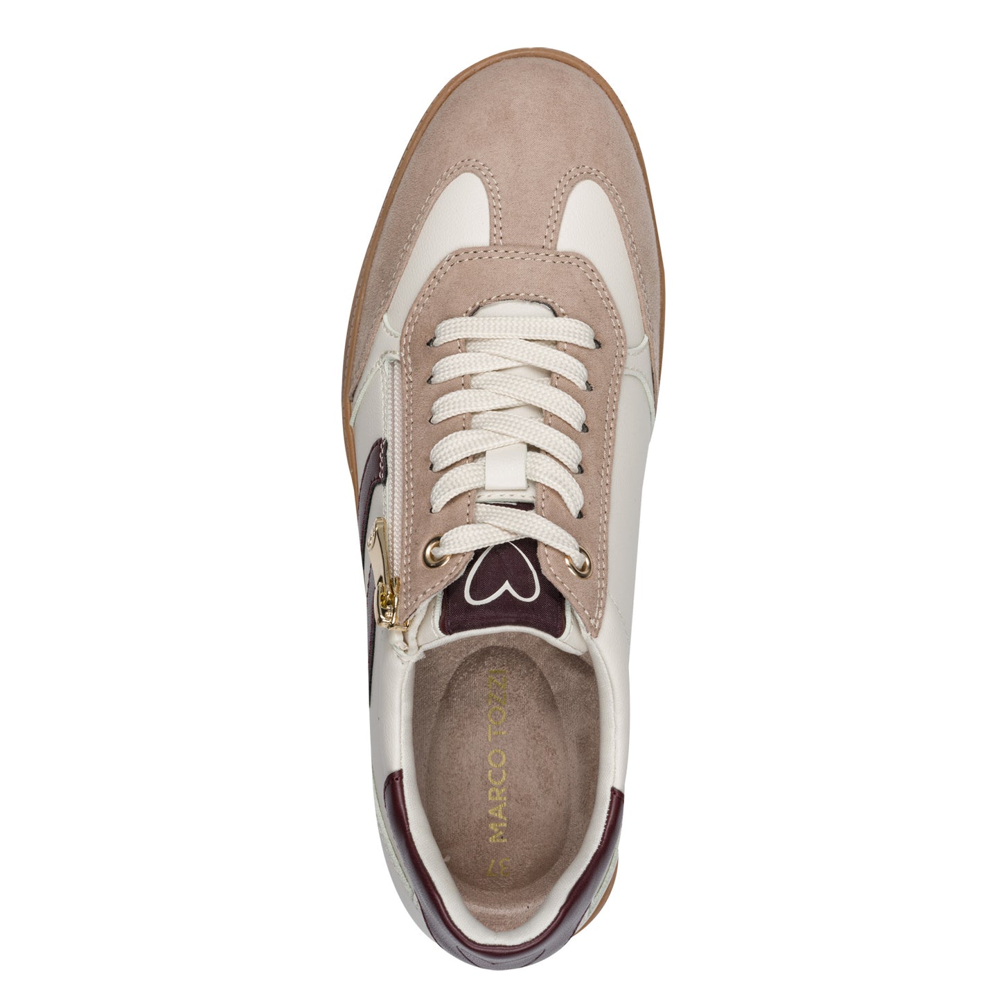 Marco Tozzi 2-23739-44 461 Cream/Bordeaux Lace-Up