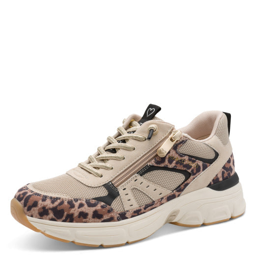 Marco Tozzi 2-23756-46 480 Leopard Beige Comb Trainers