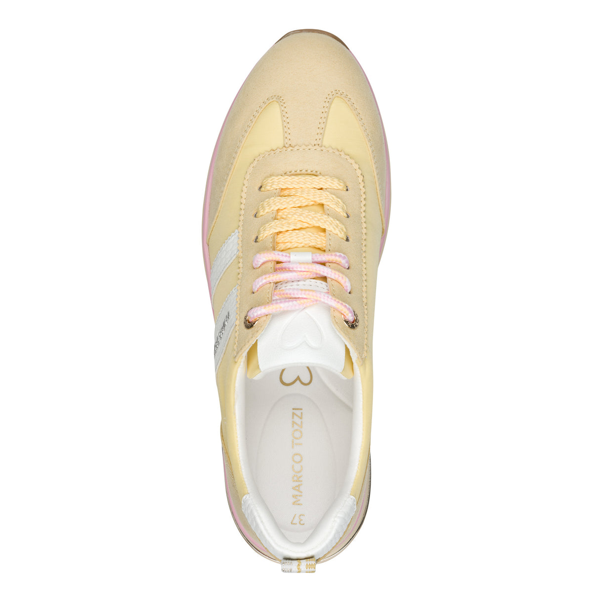 Marco Tozzi 2-23760-48 6B9 Butter Yellow Comb Lace-Up