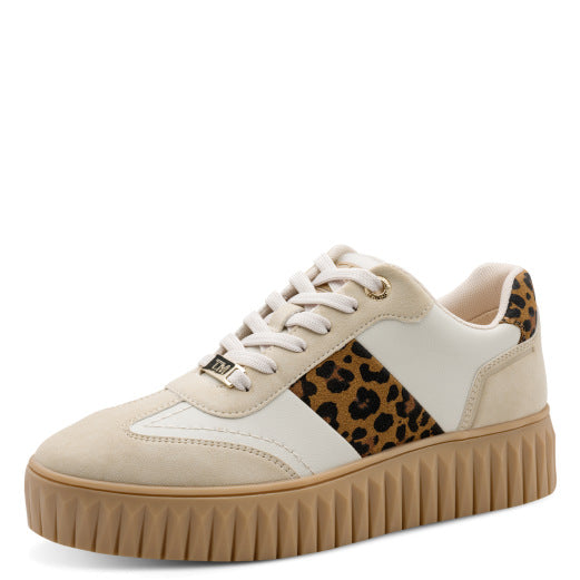 Marco Tozzi 2-23762-45 492 Beige/Leopard Cream Trainers