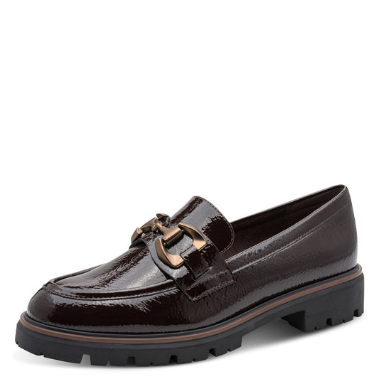 Marco Tozzi 2-24700-43 38A Mocca Patent Slip-On